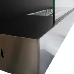 Vegghengt Biopeis I Stål - 90 Cm Lang -Dovre Peis Butikk BIO 10 035S closeup