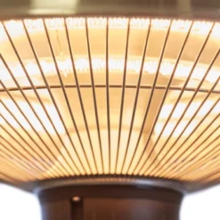 Henge Terrassevarmer 600/1500 W, Ø42 Cm, Sølv -Dovre Peis Butikk Close up OUT 70 102