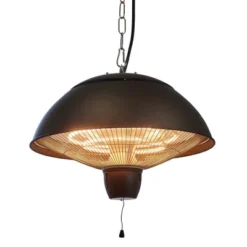 Henge Terrassevarmer 600/1500 W, Ø42 Cm, Svart