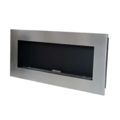 Murus 1200 - Brushed Steel -Dovre Peis Butikk Murus 800 brushed steel wall mounted bio fireplace