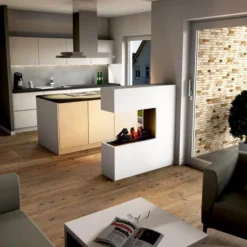 Schiller -Dovre Peis Butikk Schiller hvid rumdeler hybrid pejs