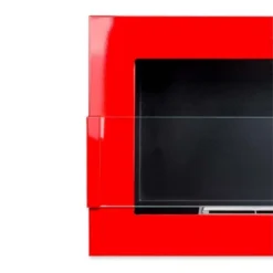 Vegghengt Biopeis - Rød -Dovre Peis Butikk Zoom red wall mounted biofireplace with glass
