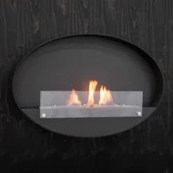 Maryland - Unik Svart Oval Vegghengt Biopeis -Dovre Peis Butikk bio 10 056 wallmounted bio fireplace
