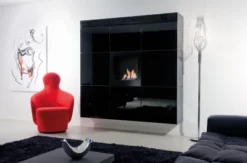Nemo Safretti - Sort -Dovre Peis Butikk black safrett wall mounted fireplace 30145