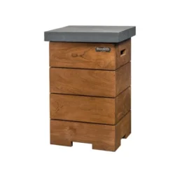 Gassflaskeskjuler I Teak - Antrasitt Lokk