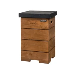 Gassflaskeskjuler I Teak - Sort Lokk