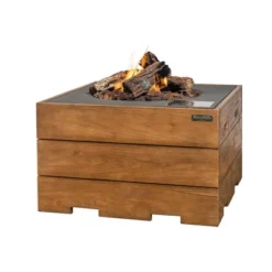 Kvadratisk Gasspeisbord I Teak - Antrasitt