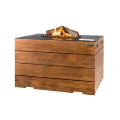 L&D Rektangulær Gaspeis - Teak, Sort