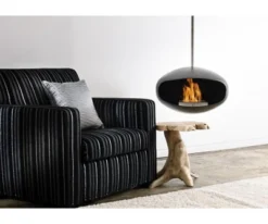 Cocoon Aeris Sort Med Stål Takstang -Dovre Peis Butikk cocoonaerisblackceilingfireplace 28470 1 41694