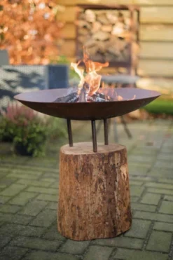 Corten Stål Fire Pit På Trestubbe 8 Corten Stål Fire Pit På Trestubbe -Dovre Peis Butikk corten steel fire pit