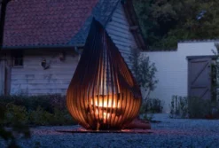 Dewdrop M Fire Pit -Dovre Peis Butikk dewdrop corten steel glowbus 44648