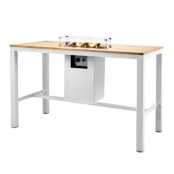 Rektangulært Gasspeis Barbord - Hvit