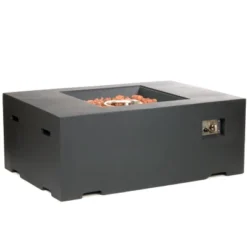 Tokyo Utendørs Gass Fire Pit -Dovre Peis Butikk grey tokyo rectangular table with gas fire