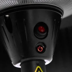 Gulvmodell 900/ 1200/ 2100 W, HA, Ø60 Cm -Dovre Peis Butikk hortus 211 377 terrassevarmer gulvmodel med skaerm 900 1200 2100 w sort taend sluk knap