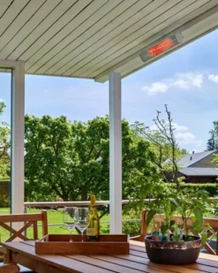 Terrassevarmer Vegg 1500 W, 51 Cm, Sølv -Dovre Peis Butikk hortusterrassevarmervaegmodel1500wsoelvmilj 42968