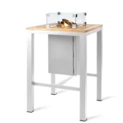 Firkantet Gasspeis Barbord - Hvit