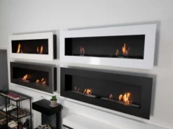 Murus 1600 - Glossy White -Dovre Peis Butikk murus 1600 wall fireplace all colours 46215