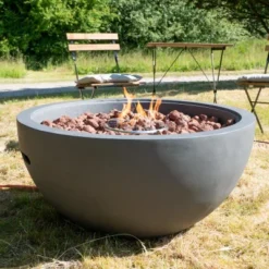 Osaka Utendørs Gass Fire Pit -Dovre Peis Butikk osaka outdoor table with gas fire