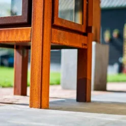 Quaruba L Hagepeis -Dovre Peis Butikk quaruba L corten steel garden fireplace