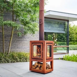 Quaruba XL Mobile Hagepeis -Dovre Peis Butikk quaruba xl mobile corten steel garden fire