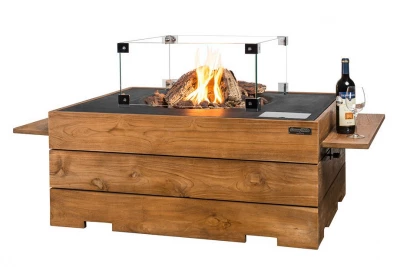 Rektangulært Gasspeisbord I Teak - Antrasitt 2 Rektangulært Gasspeisbord I Teak - Antrasitt - Bilde 2