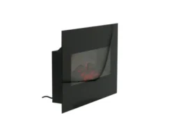 Sort Elpeis Til Vegg -Dovre Peis Butikk sort elektrisk pejs til vaeg fra siden