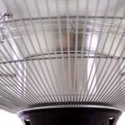 Terrassevarmer 900/1200/2100 W, HA, Sølv -Dovre Peis Butikk terrassevarmer gulvmodel med teleskop 900 1200 2100 w soelv out 70 120 close up slukket