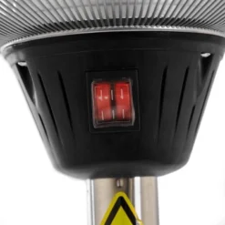 Terrassevarmer 900/1200/2100 W, HA, Sølv -Dovre Peis Butikk terrassevarmer gulvmodel med teleskop 900 1200 2100 w soelv out 70 120 taend sluk knap