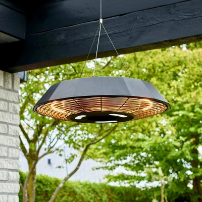 Henge Terrassevarmer UFO 2000 W, Ø45 Cm, Svart 3 Henge Terrassevarmer UFO 2000 W, Ø45 Cm, Svart - Bilde 3
