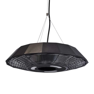 Henge Terrassevarmer UFO 2000 W, Ø45 Cm, Svart 1 Henge Terrassevarmer UFO 2000 W, Ø45 Cm, Svart