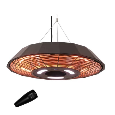 Henge Terrassevarmer UFO 2000 W, Ø45 Cm, Svart 2 Henge Terrassevarmer UFO 2000 W, Ø45 Cm, Svart - Bilde 2
