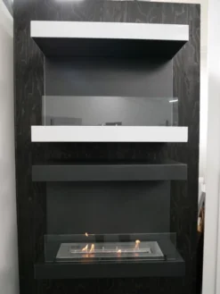 Dakota - Tre-sidig 80 Cm Veggpeis Til Bioetanol I Svart -Dovre Peis Butikk threesided bioethanol fireplace 45432