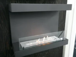 Dakota - Tre-sidig 80 Cm Veggpeis Til Bioetanol I Svart -Dovre Peis Butikk threesided ethanol fireplace with glass 45433