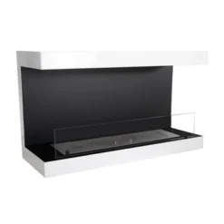 Tre-sidig 120 Cm Veggpeis Til Bioetanol Hvit